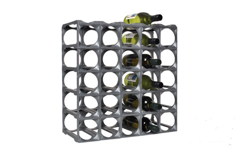 Stakrax Wine Racks 30 Bottle Kit - Silver-0